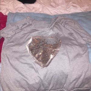 A gray shirt